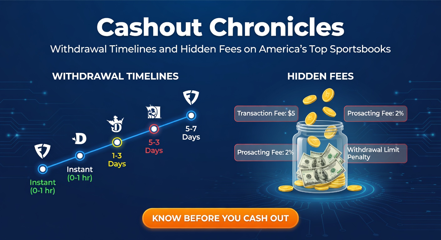 Infographic comparing withdrawal speeds and costs for FanDuel, DraftKings, and BetMGM as of early 2026
