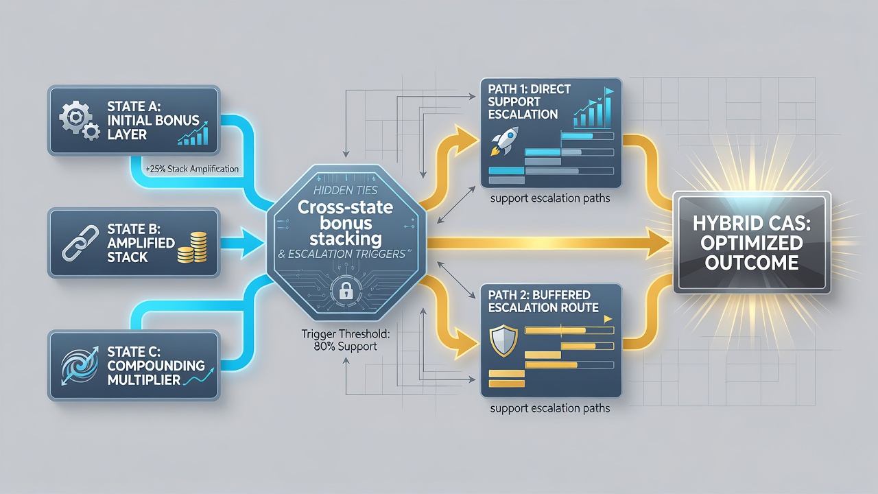 Support dashboard interface highlighting escalation paths for multi-state bonus issues in a hybrid wagering app