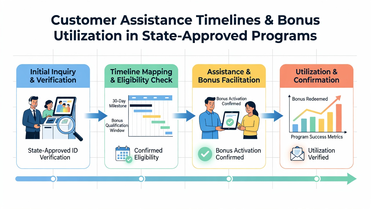 Timeline chart showing customer assistance response times versus bonus utilization rates in state-regulated casino apps