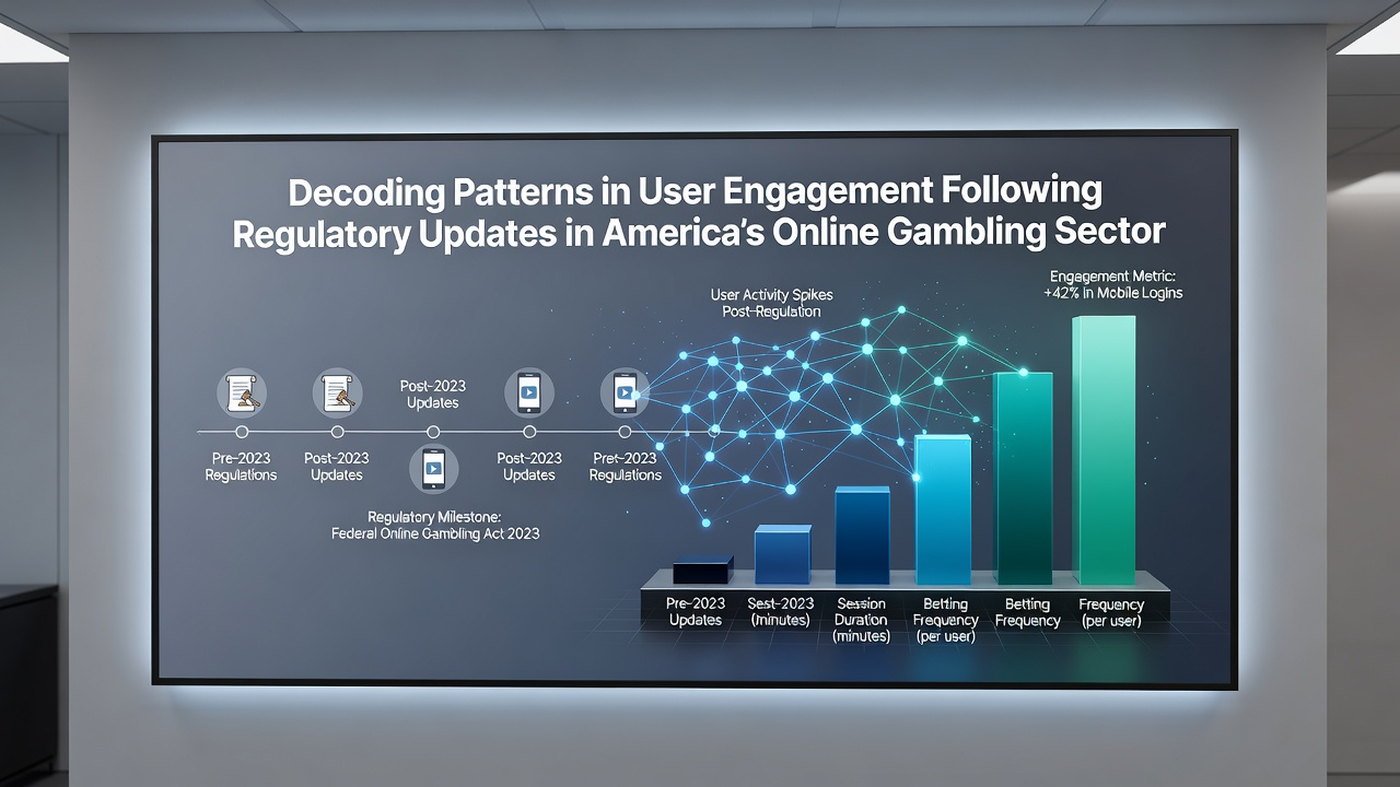 Infographic illustrating engagement metrics and state-by-state regulatory timelines for online gambling