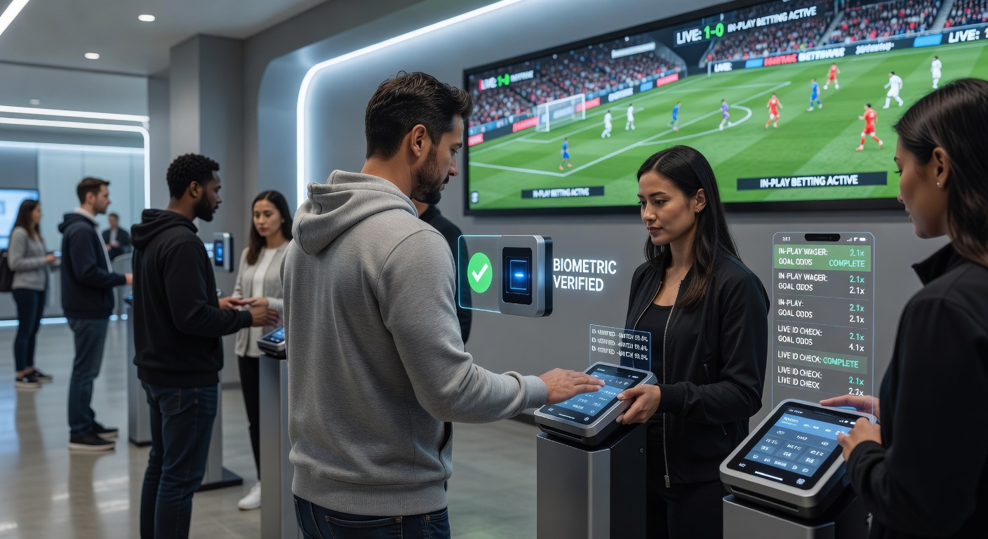Real-time ID verification prompt appearing on a mobile screen while a user adjusts an in-play wager