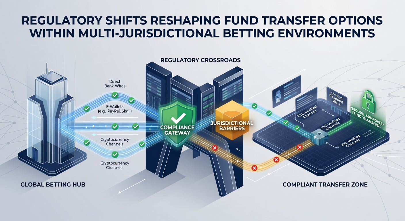 Multi-jurisdictional payment flow diagrams displayed on operator dashboards